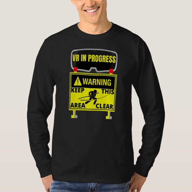 Virtual Reality in Progress v Gaming Mission Que T-Shirt (Vorderseite)