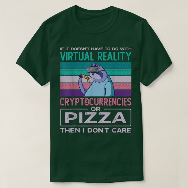 Virtual Reality v Erweiterte Realität Ar Pizza Add T-Shirt (Design vorne)