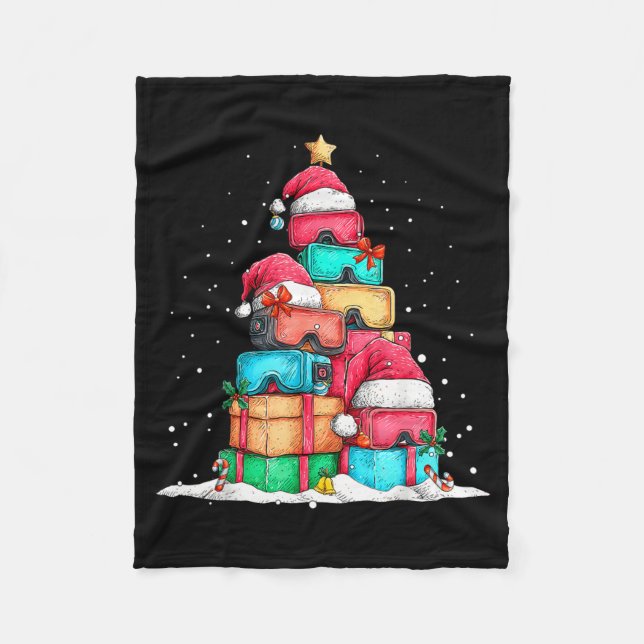 Virtual Reality Vr Gles Le Gaming Old School Gamer Fleecedecke (Vorderseite)