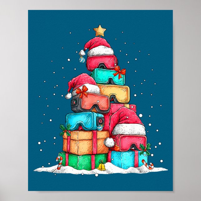 Virtual Reality Vr Gles Le Gaming Old School Gamer Poster (Vorne)