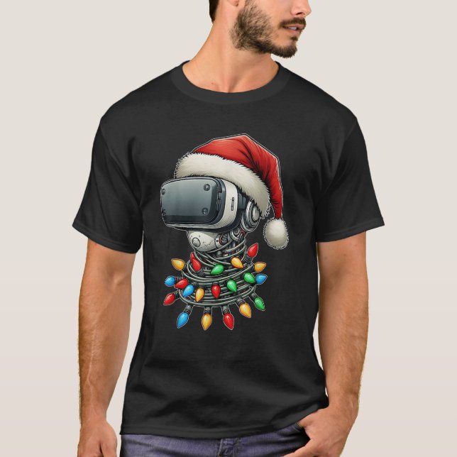 Virtual Reality VR Player Video Gaming Weihnachten T-Shirt (Vorderseite)
