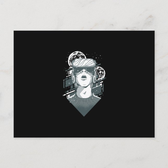 Virtual Reality VR Postkarte (Vorderseite)