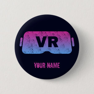 Virtual Reality (VR) Vintage Gamer HMD Videobrille Button