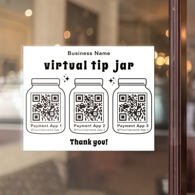 Virtual Tip Jar mit 3 QR Code Aufkleber (Von Creator hochgeladen)