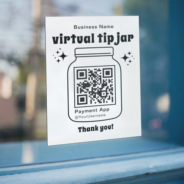 Virtual Tip Jar mit QR-Code Fensteraufkleber (Von Creator hochgeladen)