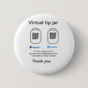 Virtual tip jar q oder Code-Geld-Spende PayPal ven Button
