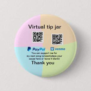 Virtual tip jar q oder Code-Geld-Spende PayPal ven Button