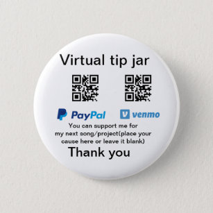 Virtual tip jar q oder Code-Geld-Spende PayPal ven Button