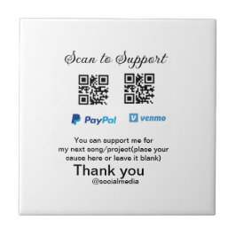 Virtual tip jar q oder Code-Geld-Spende PayPal ven Fliese
