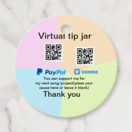 Virtual tip jar q oder Code-Geld-Spende PayPal ven Geschenkanhänger
