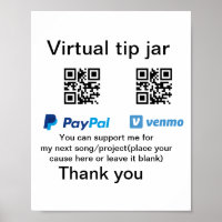 Virtual tip jar q oder Code-Geld-Spende PayPal ven