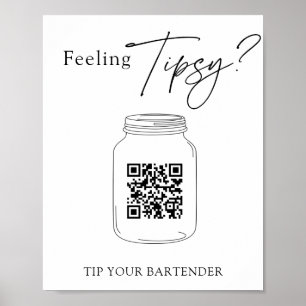Virtual Tip Jar QR Code Tipp für Ihren Barkeeper S Poster