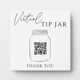 Virtual Tip Jar QR Code-Zeichen Fotoplatte