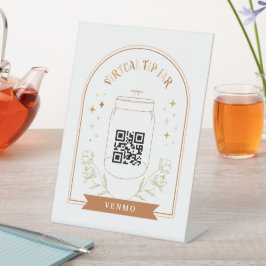 Virtual Tip Jar Scan QR Code Cash App Zahlung Ped Sockelschild