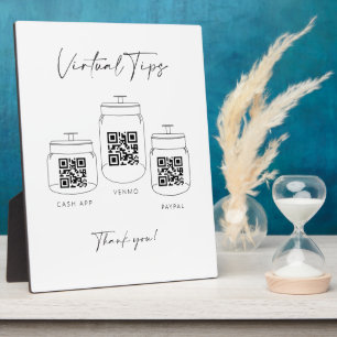 Virtual Tipp Jar Scan QR Code Cash App Zahlung Fotoplatte