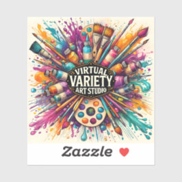 Virtual Variety Art Studio - Square Vinyl Aufkleber