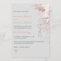 Virtual Wedding WiFi Zoom Dusty Rose Gray Floral