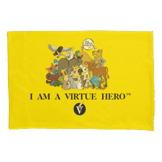 VIRTUE HEROES Characters Pillow Case - Gelb Kissenbezug