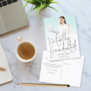 Virtuell abgestuftes Skript-Foto 2022-Abschluss Ankündigungspostkarte