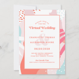 Virtuell online | Moderne Korallengeometrie Abstra Einladung