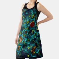 Virtuelle Blume in blauem Farbverlauf, zersplitter
