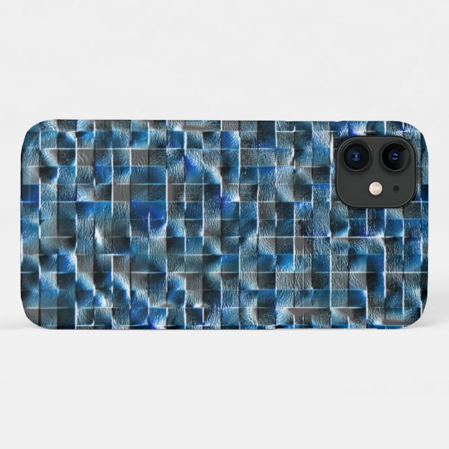 Virtuelle, graublaue, rustikale Keramik mit Mängel Case-Mate iPhone Hülle (Rückseite (Horizontal))