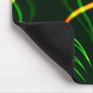 Virtuelle grüne Blätter, gelbe "feuerfarbene" Kurv Mousepad