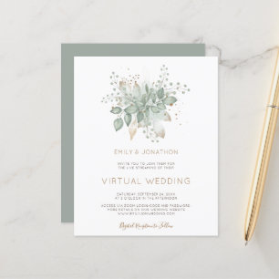Virtuelle Hochzeitseinladung für das Budget Foliag
