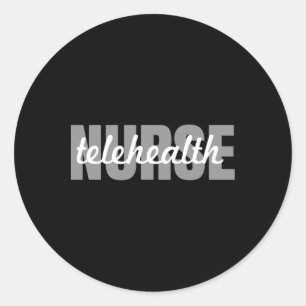 Virtuelle Krankenversorgung Runder Aufkleber