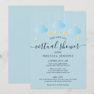 Virtuelle Online-Baby-Duschparty per Post Einladung