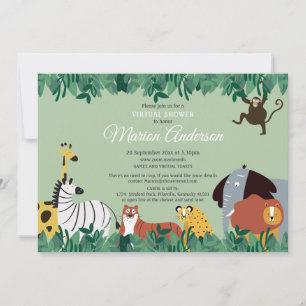 Virtuelle Online-Baby-Party per Post Waldtiere Einladung