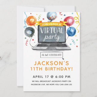 Virtuelle Party Einladung