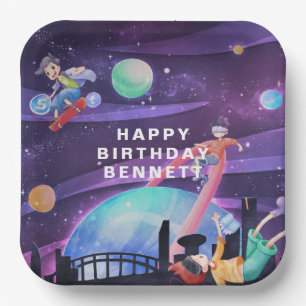 Virtuelle Realität   Gaming Birthday Pappteller