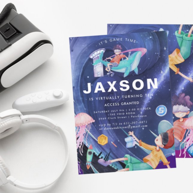 Virtuelle Realität Geburtstagspartei Einladung (Von Creator hochgeladen)
