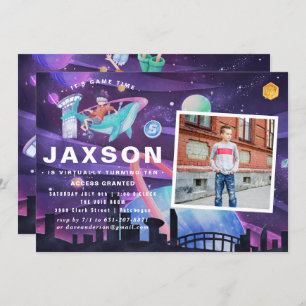 Virtuelle Realität Geburtstagspartei   FOTO Einladung