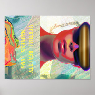 VIRTUELLE REALITY MADNESS 1996 POSTER / ART ON WAL