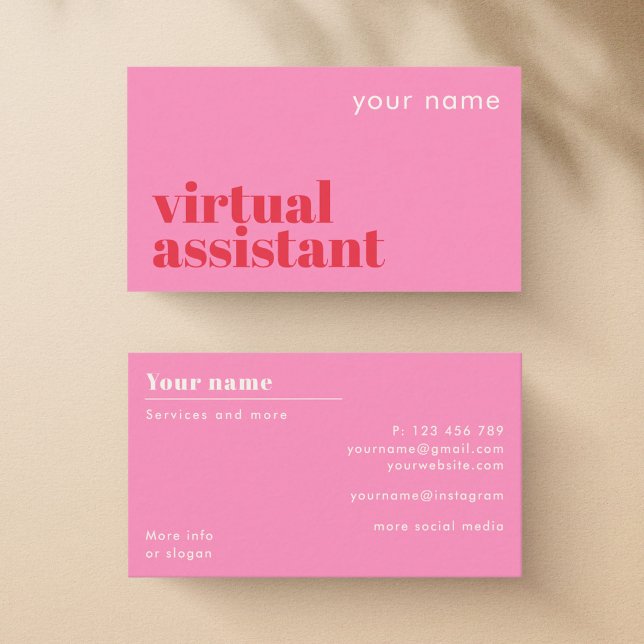 Virtueller Assistent moderner Visitenkarte (Von Creator hochgeladen)