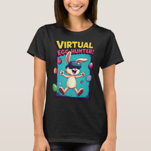 Virtueller Ostereier-Jäger - Lustiger Gamer Bunny T-Shirt
