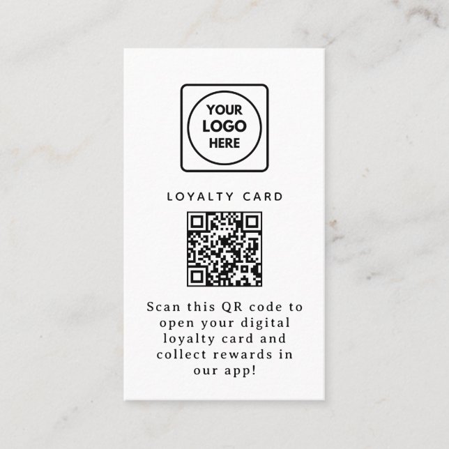 Virtueller QR | Benutzerdefinierter digitaler Belo Treuekarte (Vorderseite)