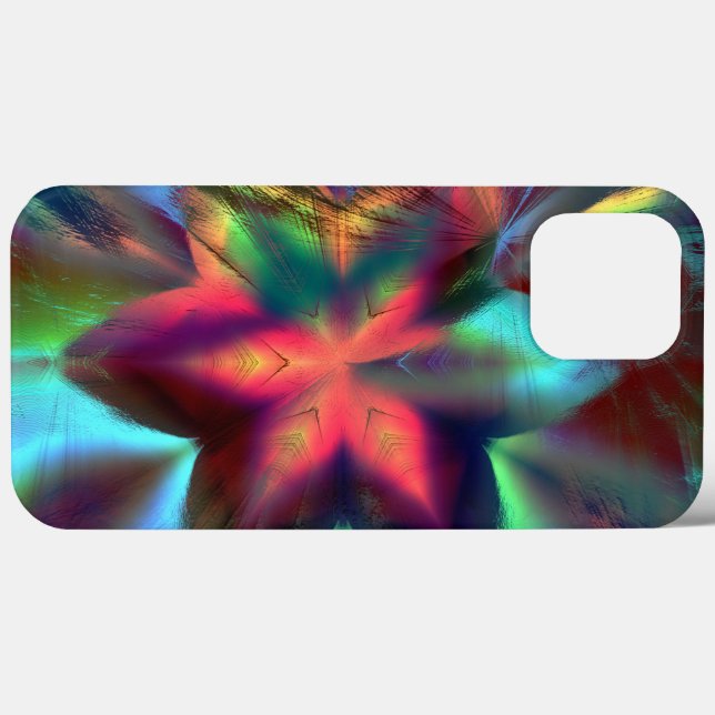 Virtueller Schmutz über Blume Kaleidoskop-Feuerora Case-Mate iPhone Hülle (Rückseite (Horizontal))