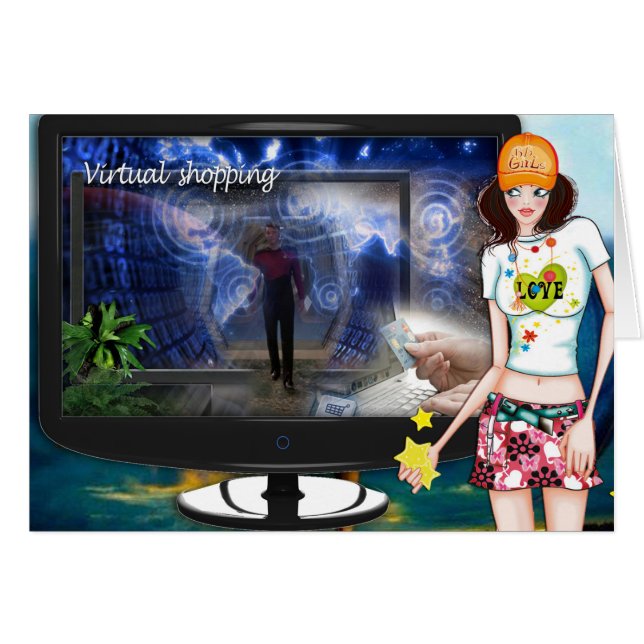 Virtuelles Einkaufen (Vorderseite (Horizontal))