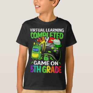 Virtuelles Lernen Abschluss des Spiels auf 5. Stuf T-Shirt
