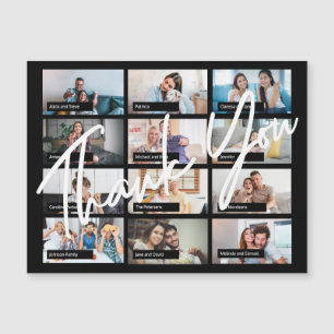 Virtuelles Online-Geburtstagsbrauch 12 Foto Danke Magnetkarte