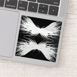 Virtues Abstract White Wings Alcohol Ink Art Aufkleber