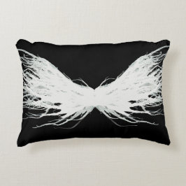 Virtues Abstract White Wings Alcohol Ink Art Dekokissen