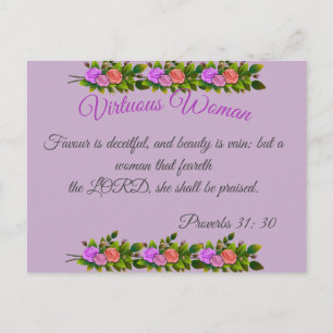 Virtuose Frau Postkarte