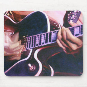 "Virtuose-" Gitarrist-Aquarell Mousepad