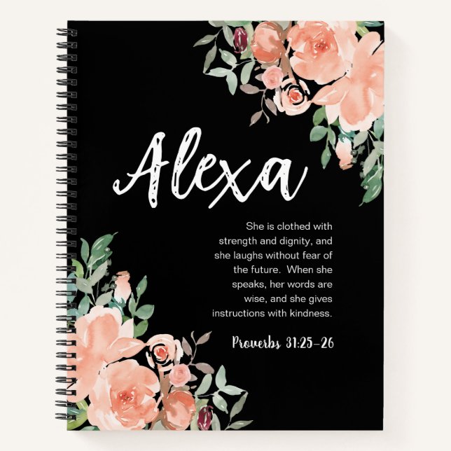 Virtuous Woman Proverbs 31 Scripture Journal Notizbuch (Vorderseite)