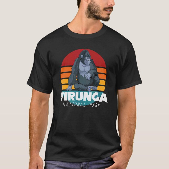 Virunga National Park Safari Gorilla Souvenir Afri T-Shirt (Vorderseite)