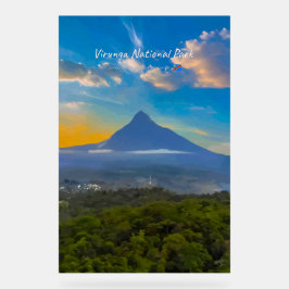 Virunga-Nationalpark, DR Kongo - Vulkan Acrylschild